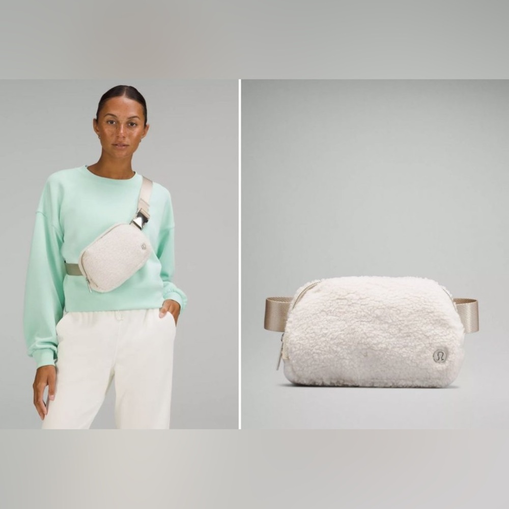 Lululemon Everywhere Fleece Belt Bag in Light Ivory